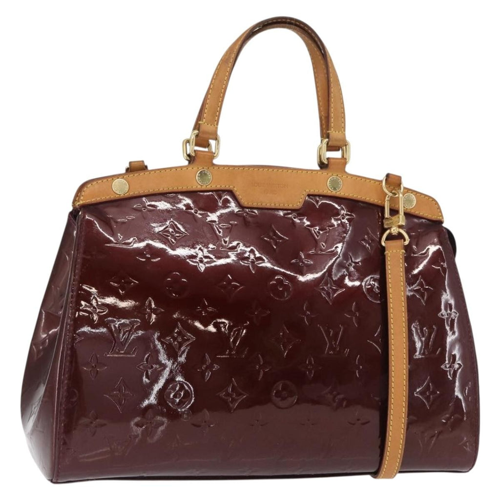 Louis Vuitton Brea Handbag Monogram Vernis Burgundy Patent_Leather Handbag