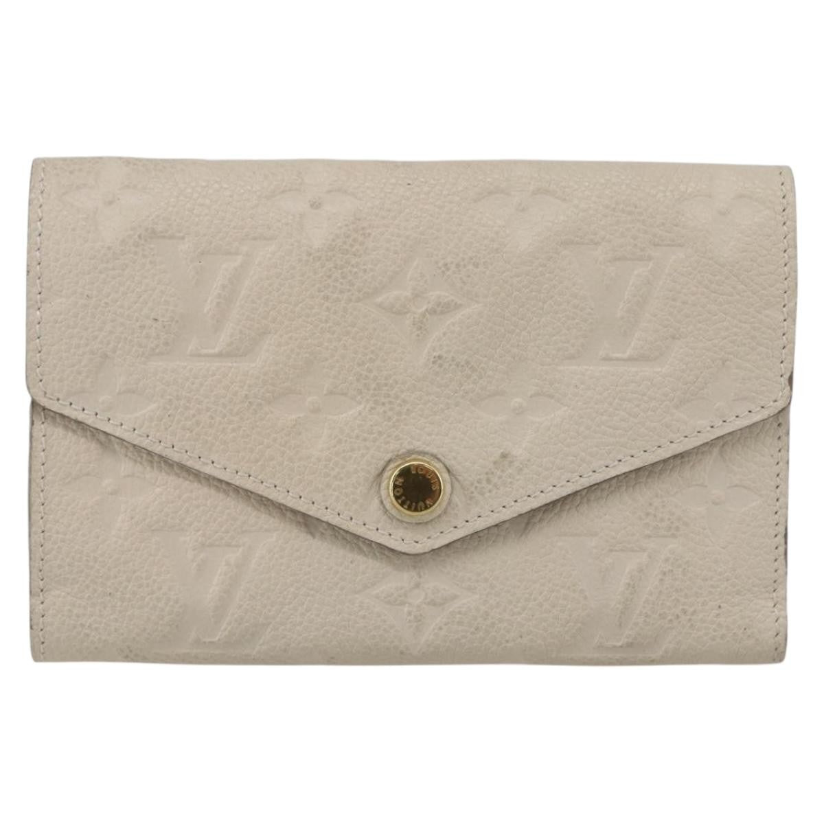 Louis Vuitton Zoe Wallet Monogram Empreinte Leather Beige Leather Wallets Accessory