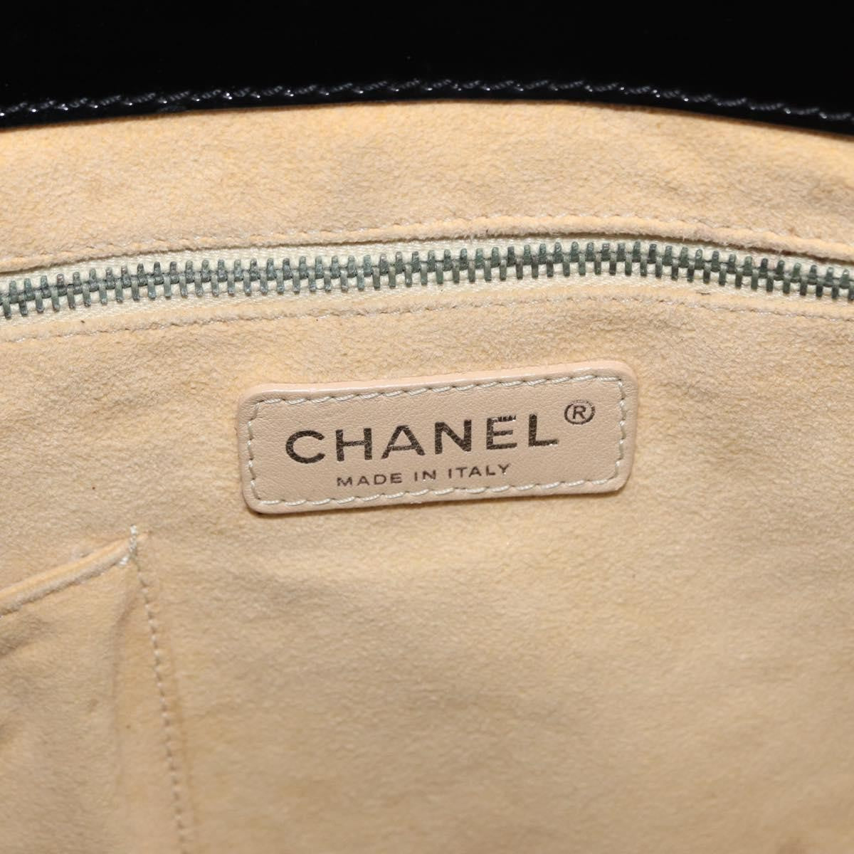Chanel Cc No.5 Shopping Tote Perforated Patent Black Patent_Leather Tote Bag Bag