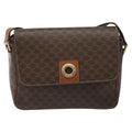 Celine Macadam Shoulder Bag Canvas Brown Canvas Shoulder Bag Bag