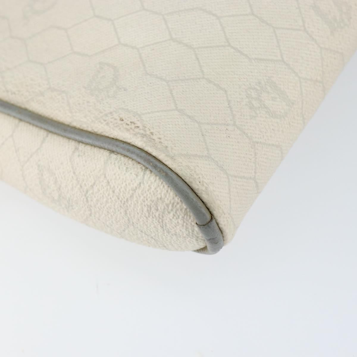 Christian Dior Vintage Honeycomb Shoulder Bag Canvas White Canvas Shoulder Bag Bag (Pre-Owned)