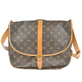 Louis Vuitton Saumur Handbag Monogram Canvas Brown Canvas Shoulder Bag
