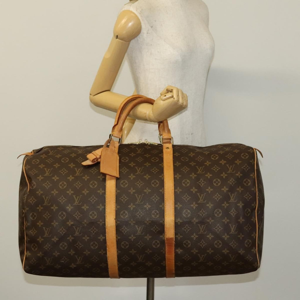 Louis Vuitton Keepall Bag Monogram Canvas Brown Canvas Travel Bag