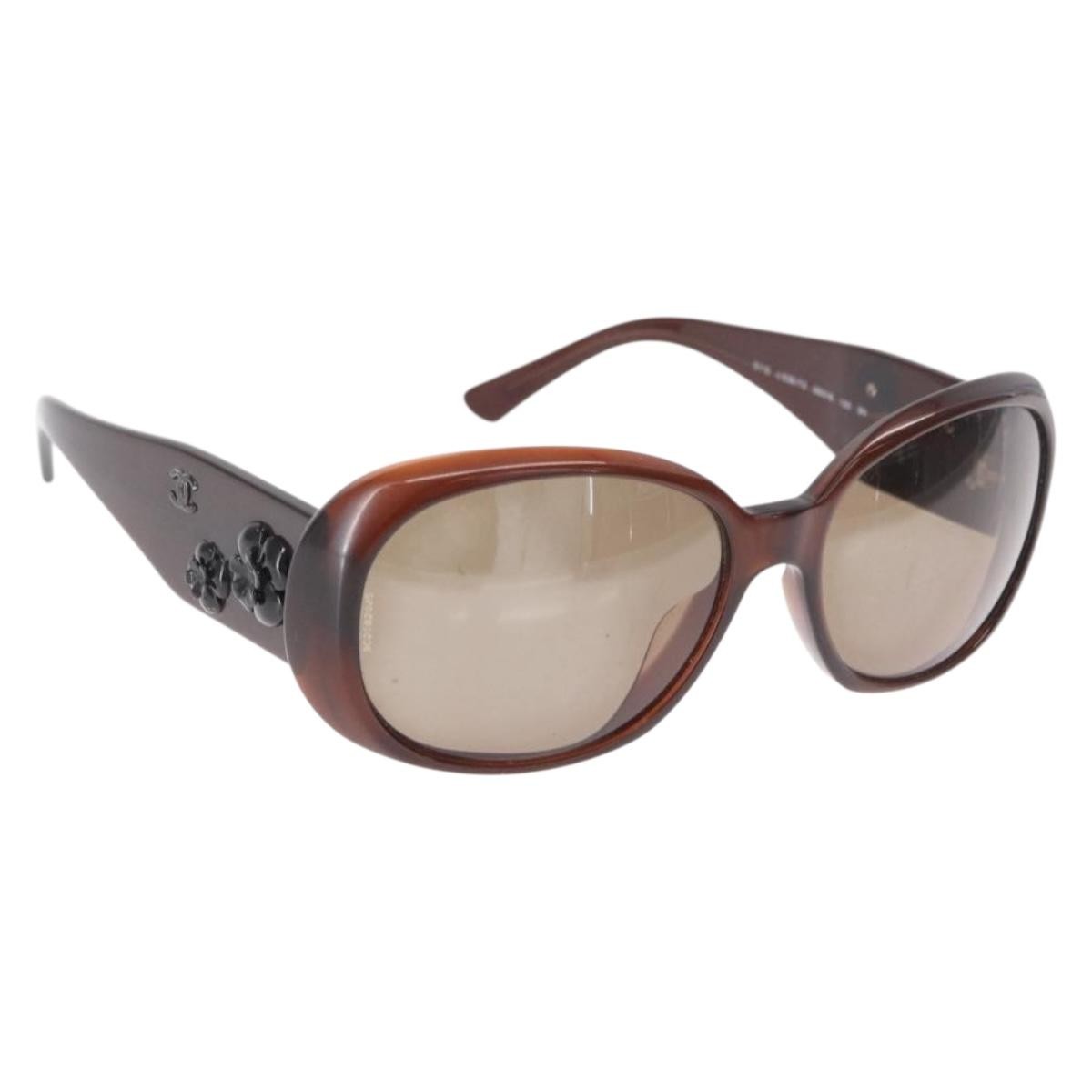 Chanel Camélia Sunglasses Plastic Brown Plastic Sunglasse Accessory