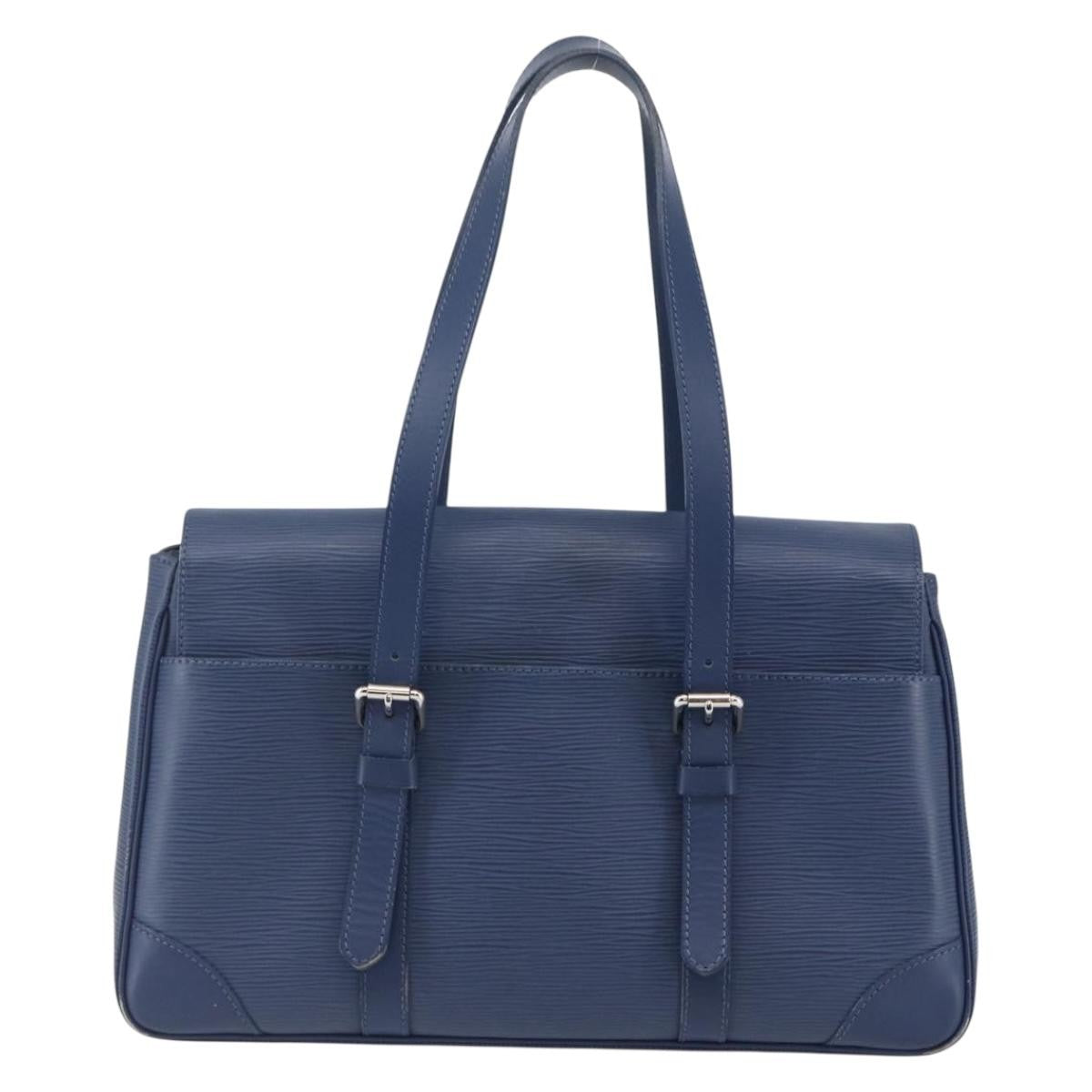 Louis Vuitton Segur Handbag Epi Leather Blue Leather Handbag