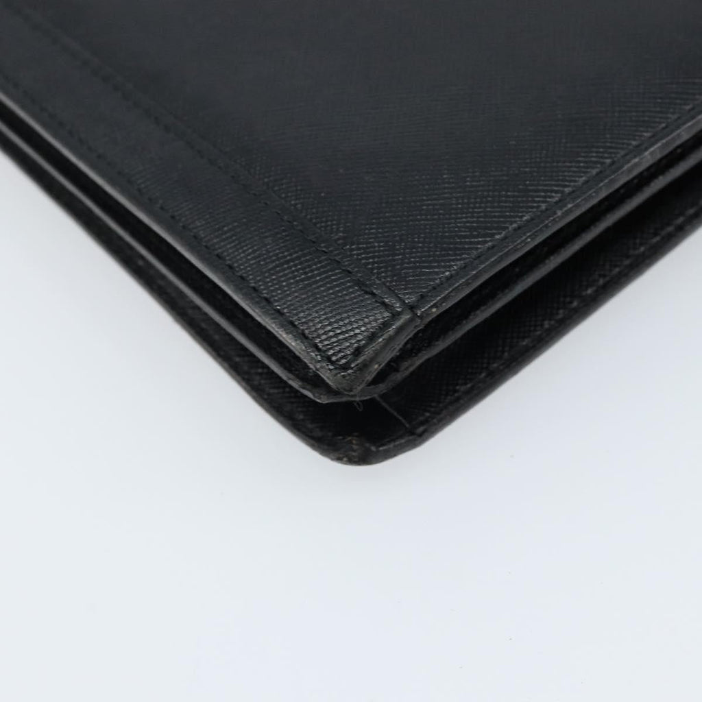 Saint Laurent Vintage Handbag Leather Black Leather Handbag (Pre-Owned)