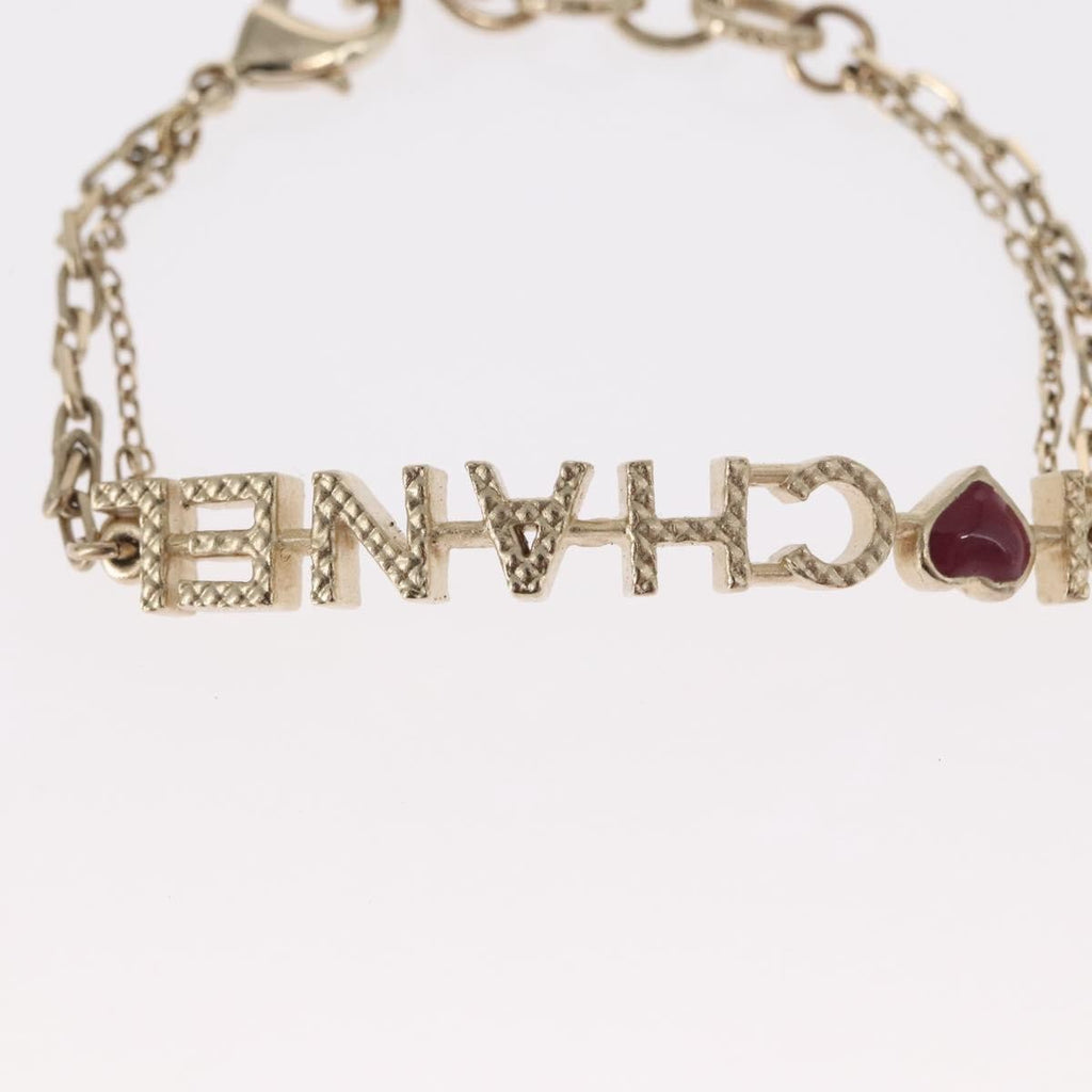 Chanel I Love Chanel Bracelet Metal With Resin Gold Metal Bracelet Jewelry