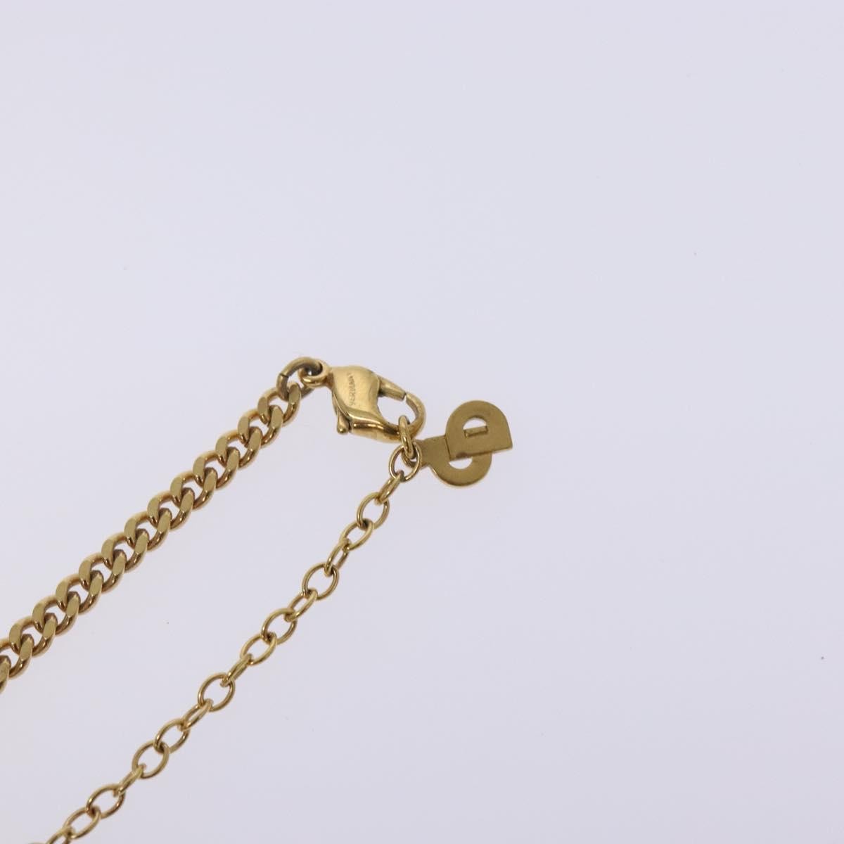 Christian Dior Cd Pendant Necklace Gold-Plated Gold Metal Jewelry (Pre-Owned)