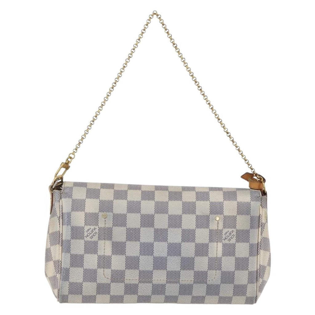 Louis Vuitton Favorite Handbag Damier White Canvas Clutche & Pouche Bag