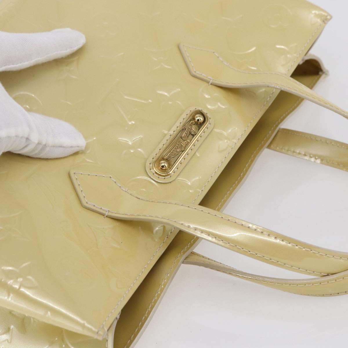Louis Vuitton Wilshire Handbag Monogram Vernis Beige Patent_Leather Handbag