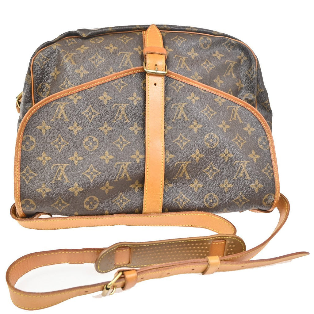 Louis Vuitton Saumur Handbag Monogram Canvas Brown Canvas Shoulder Bag