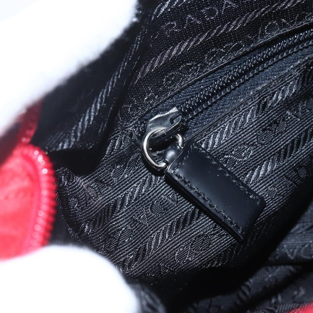 Prada Zip Buckle Messenger Bag Tessuto Red Nylon Shoulder Bag Bag