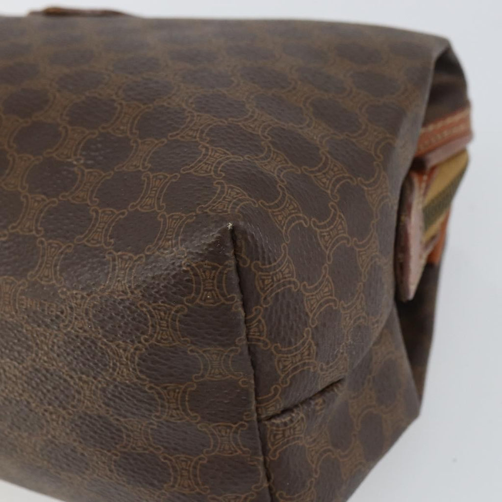 Celine Macadam Pochette Canvas And Leather Brown Canvas Clutche & Pouche Bag