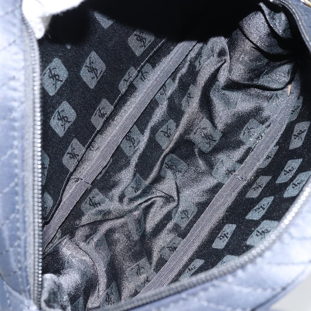 Saint Laurent Vintage Handbag Nylon Black Nylon Handbag (Pre-Owned)