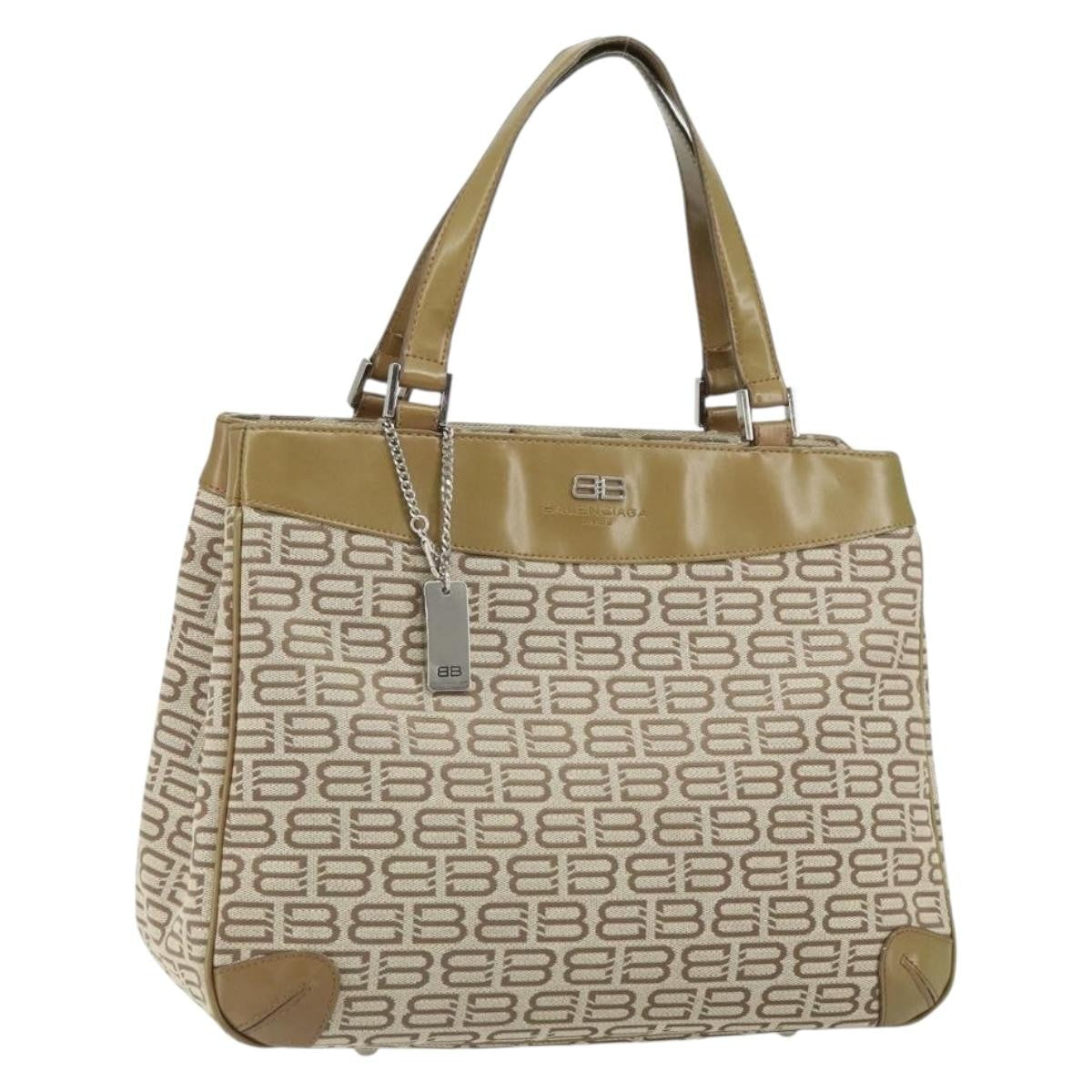 Balenciaga Vintage Handbag Canvas Beige Canvas Hand