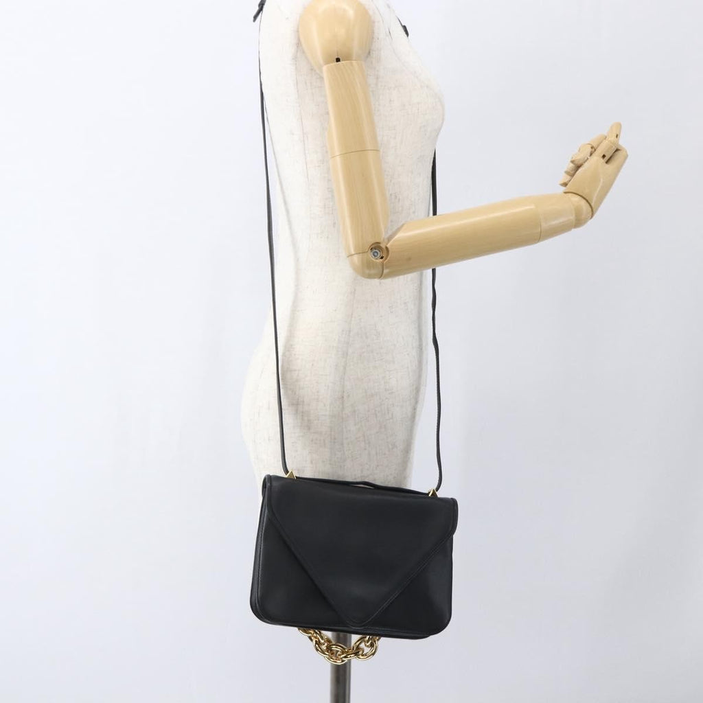 Bottega Veneta Mount Shoulder Bag Leather Black Leather Shoulder Bag Bag