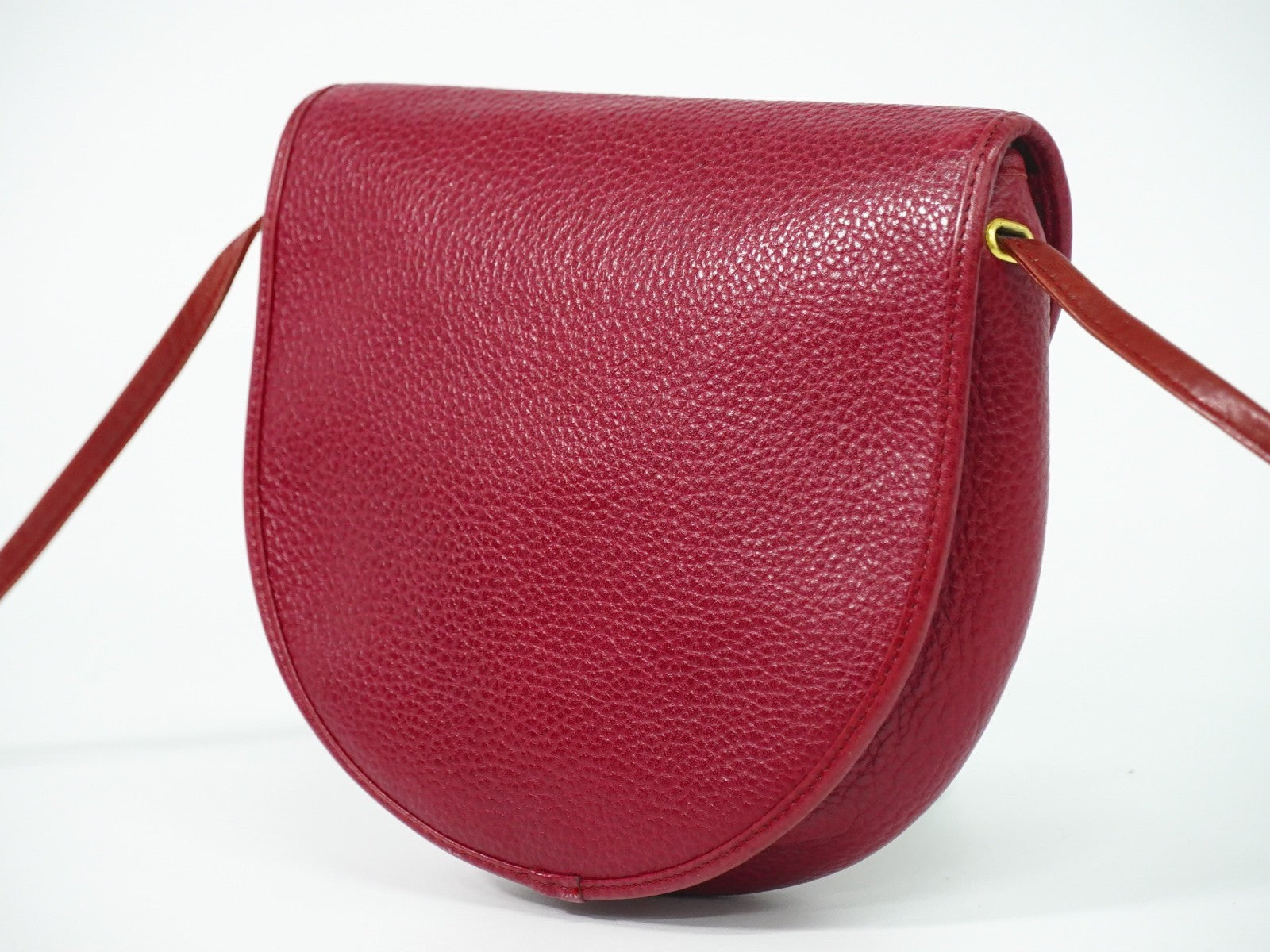 Christian Dior Vintage Shoulder Bag Leather Red Leather Shoulder Bag Bag (Pre-Owned)
