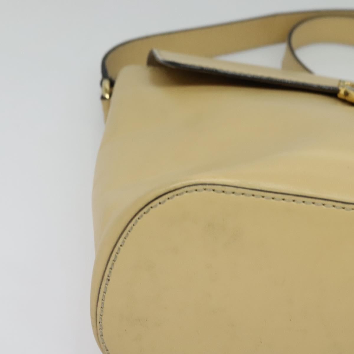 Celine Shoulder Bag Leather Beige Leather Bag