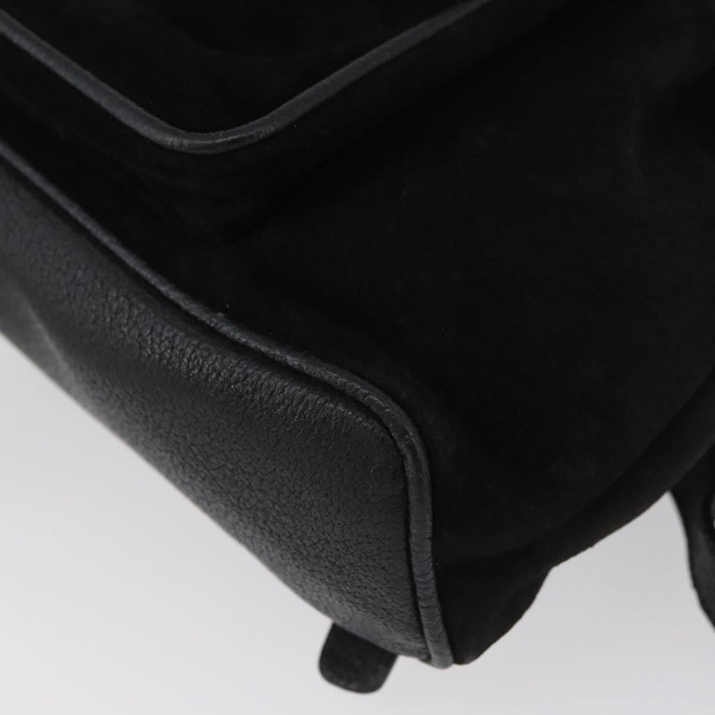 Gucci Gucci Bamboo Backpack Daim Black Suede Backpack Bag (Pre-Owned)
