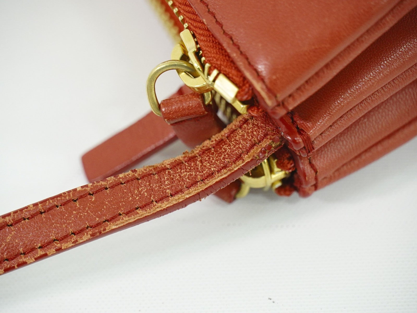 Celine Trio Crossbody Bag Leather Red Leather Shoulder Bag Bag