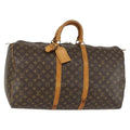 Louis Vuitton Keepall Bag Monogram Canvas Brown Canvas Handbag