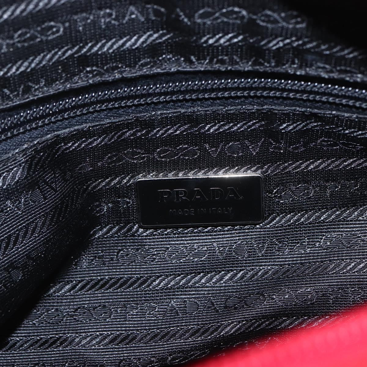 Prada Zip Buckle Messenger Bag Tessuto Red Nylon Shoulder Bag Bag
