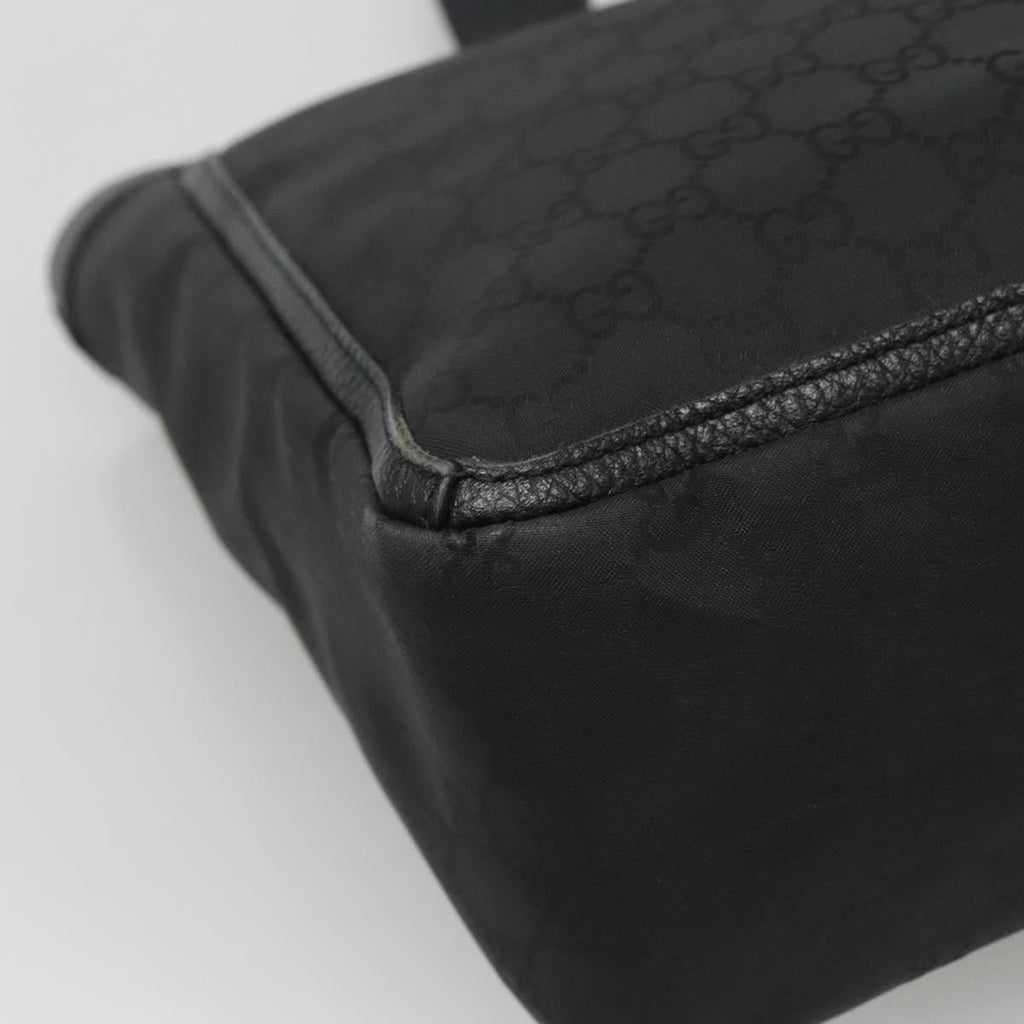 Gucci Abbey Pocket Tote Gg Canvas Black Canvas Tote Bag Bag (Pre-Owned)