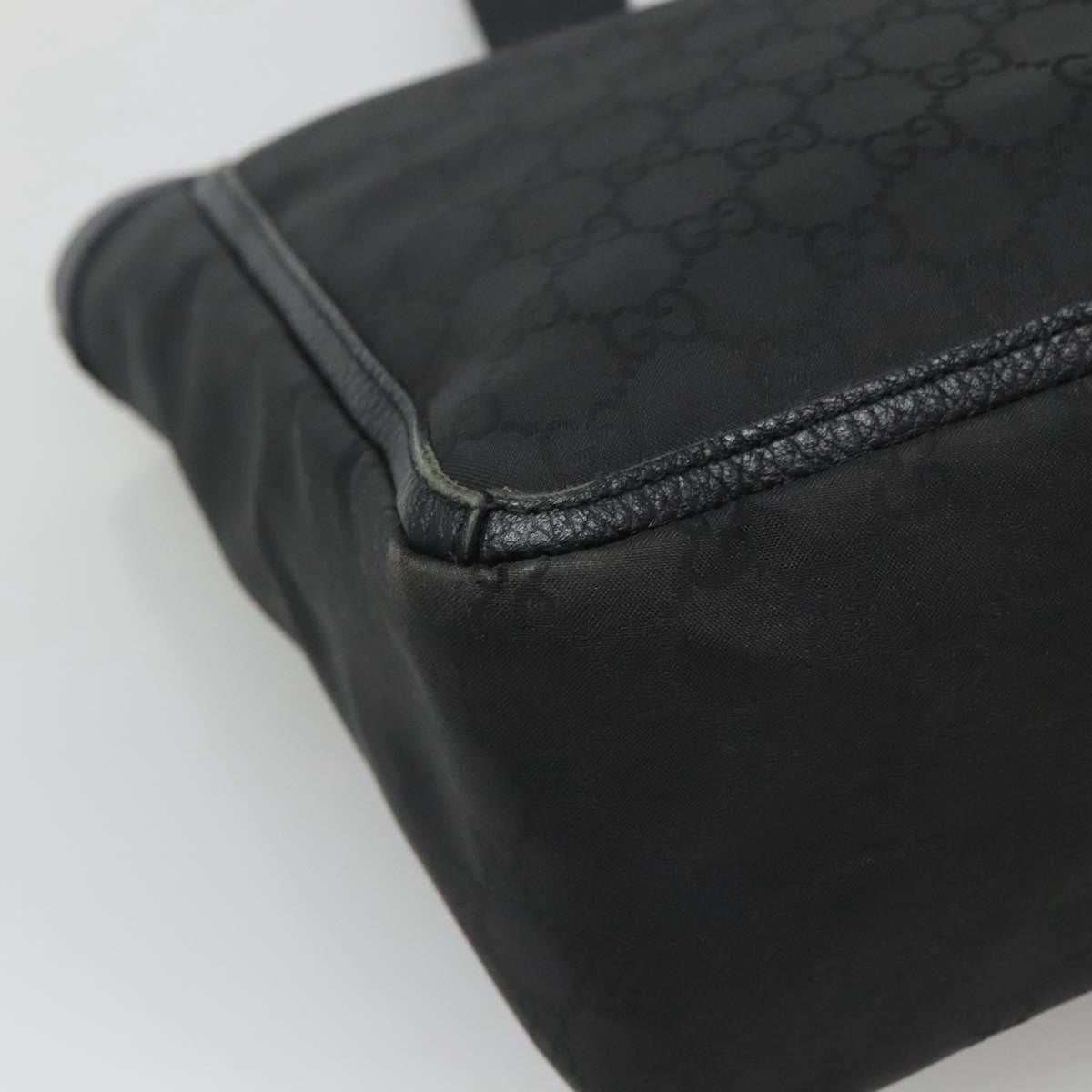 Gucci Abbey Pocket Tote Gg Canvas Black Canvas Tote Bag Bag (Pre-Owned)
