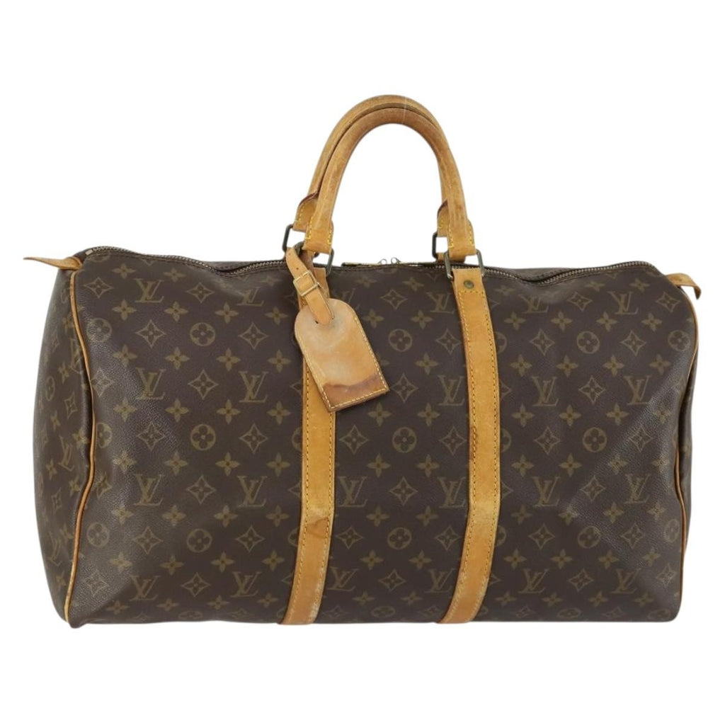 Louis Vuitton Keepall Bag Monogram Canvas Brown Canvas Travel Bag