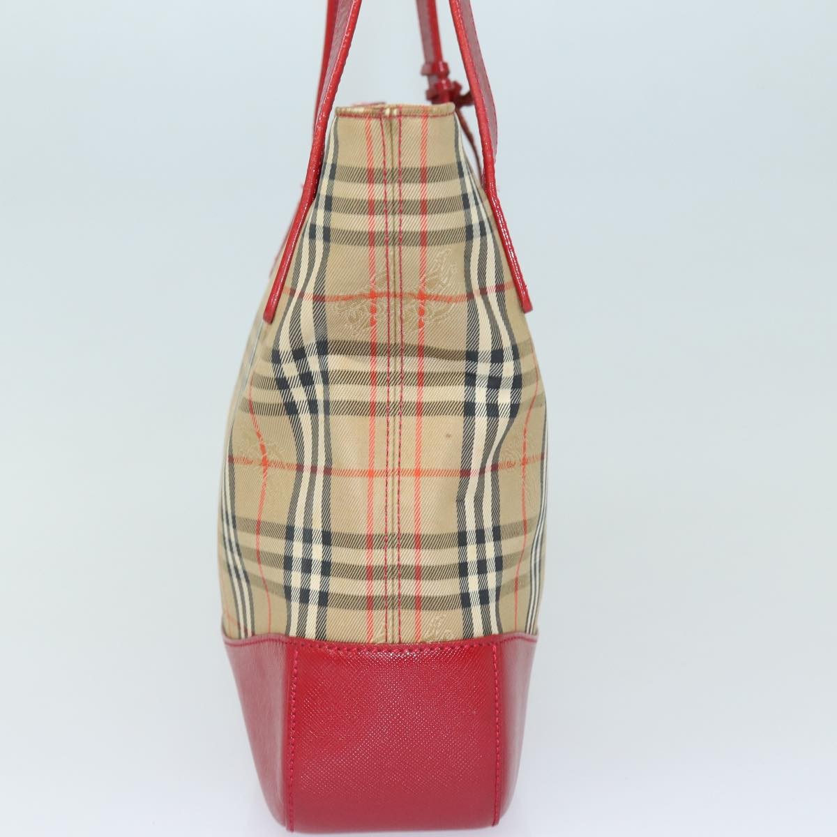 Burberry Nova Check Tote Canvas And Leather Beige Canvas Tote Bag