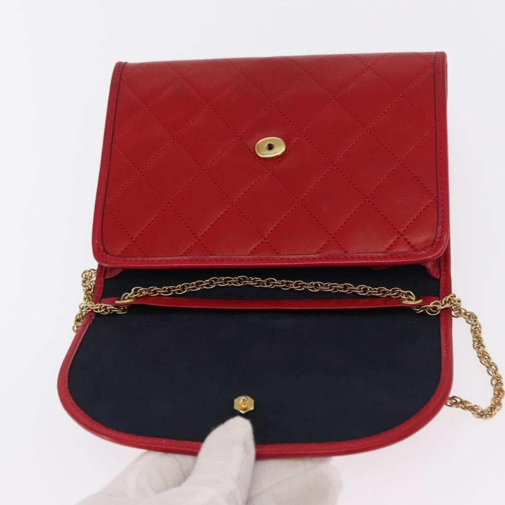 Chanel Vintage Clutch Leather Red Leather Clutche & Pouche Bag
