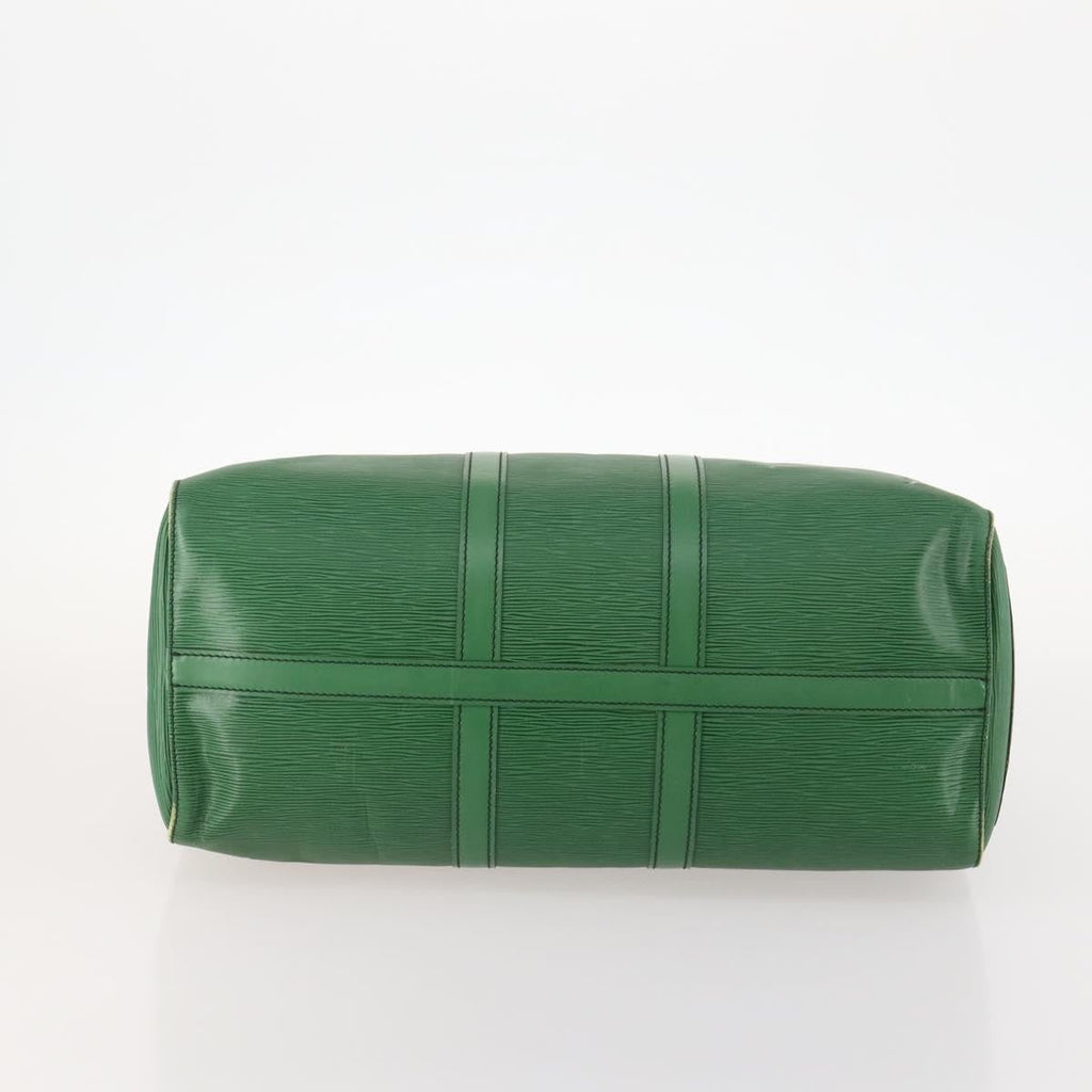 Louis Vuitton Keepall Bag Epi Leather Green Leather Travel Bag