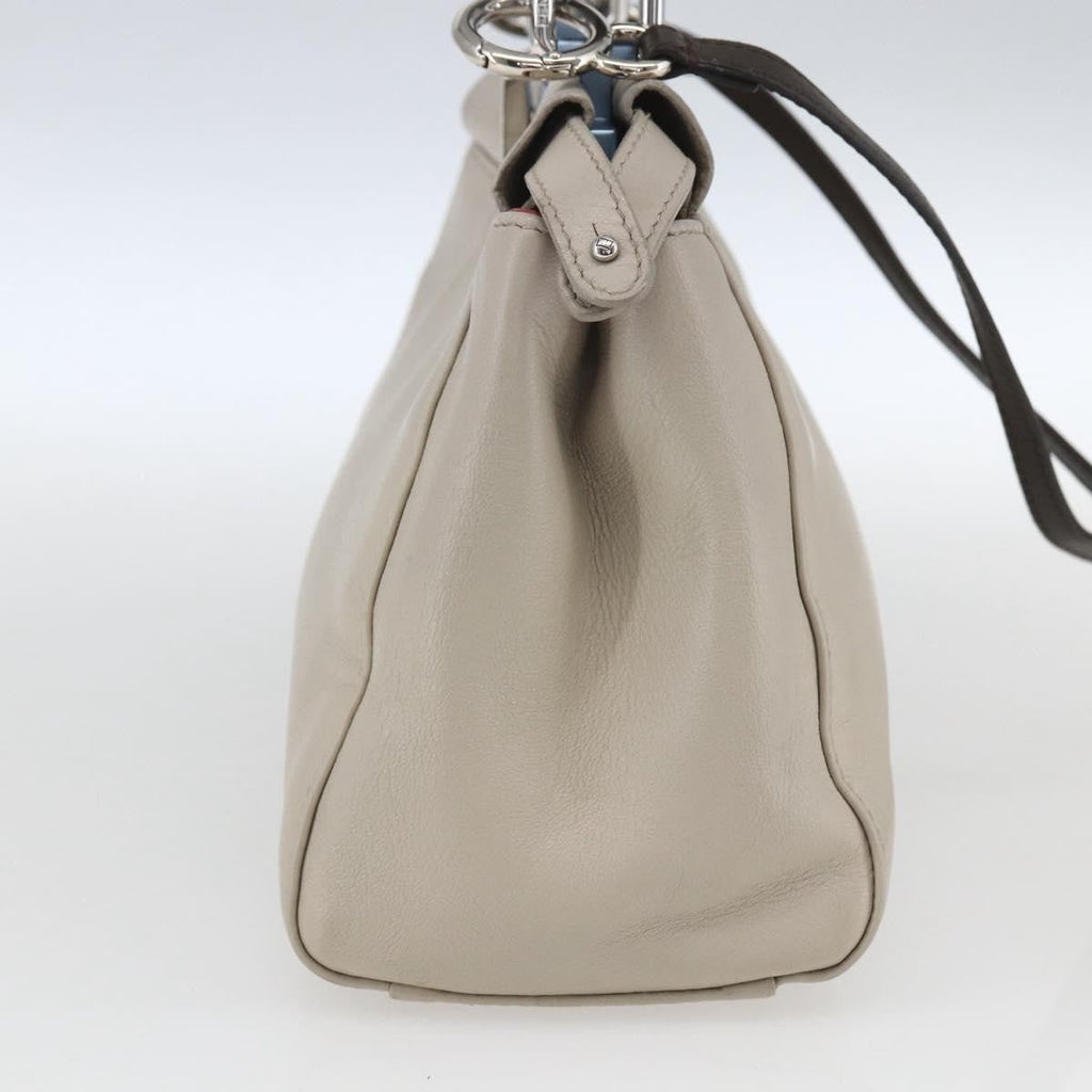 Fendi Peekaboo Bag Leather Beige Leather Handbag