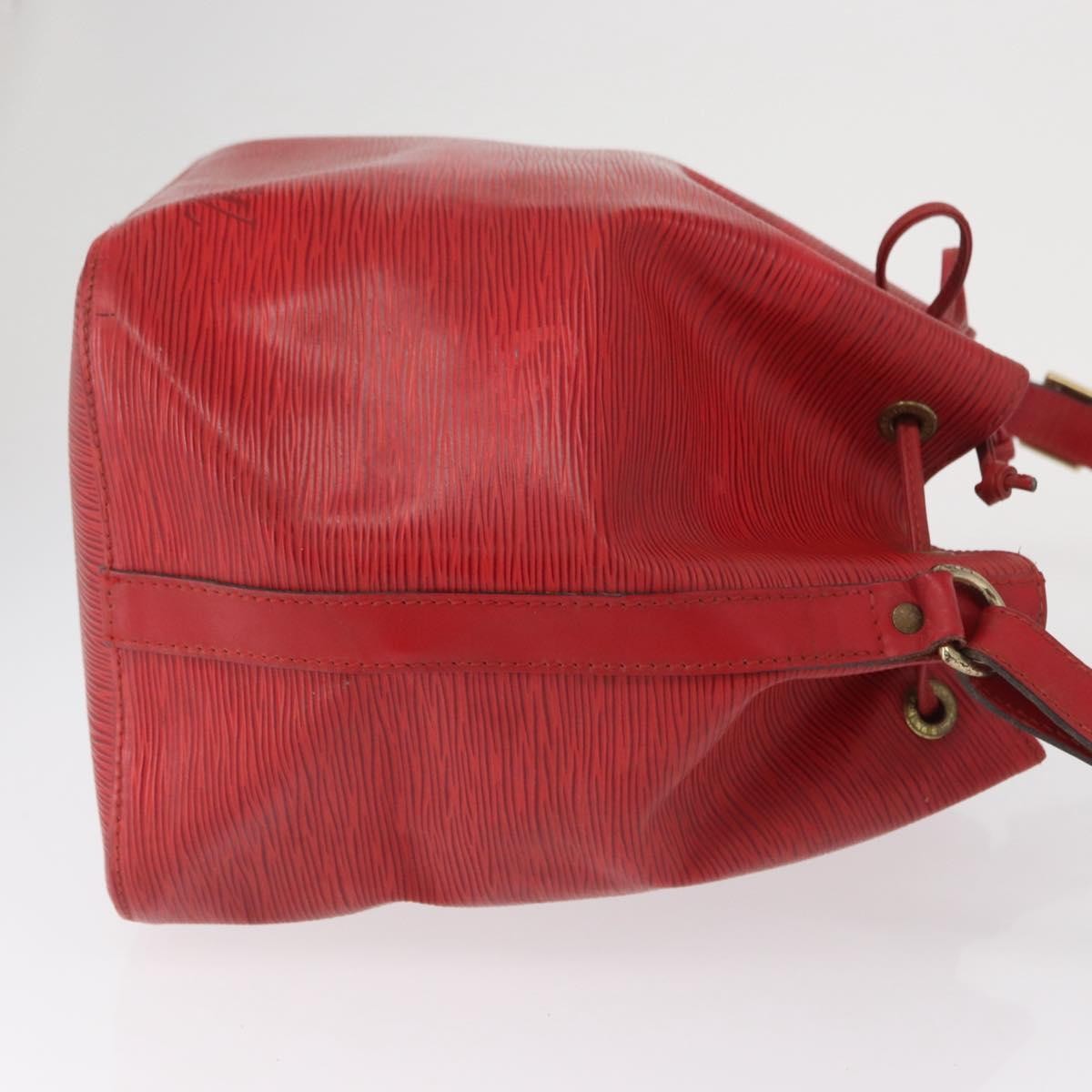 Louis Vuitton Petit Noe Handbag Epi Leather Red Leather Shoulder Bag
