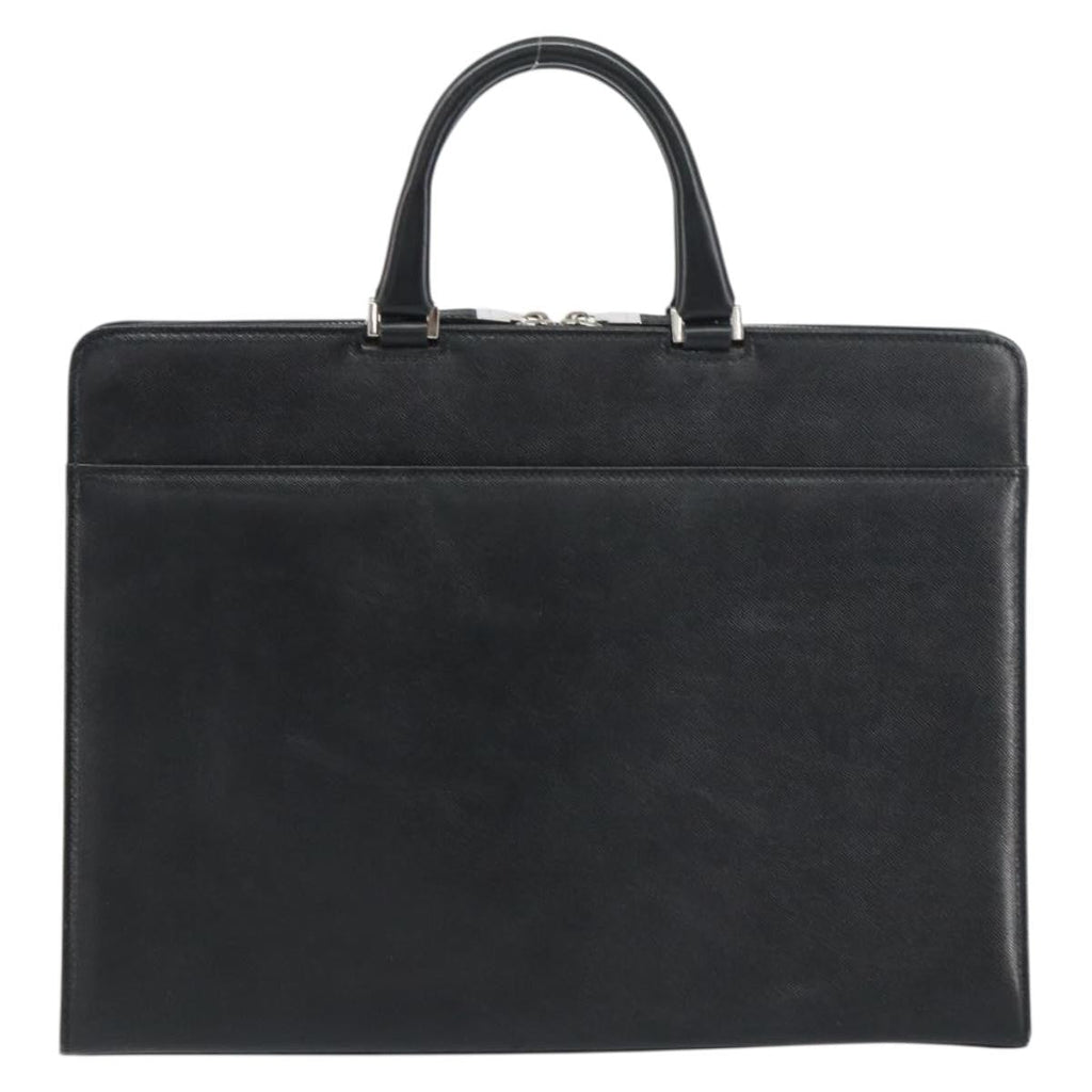 Burberry Vintage Briefcase Leather Black Leather Briefcase Bag