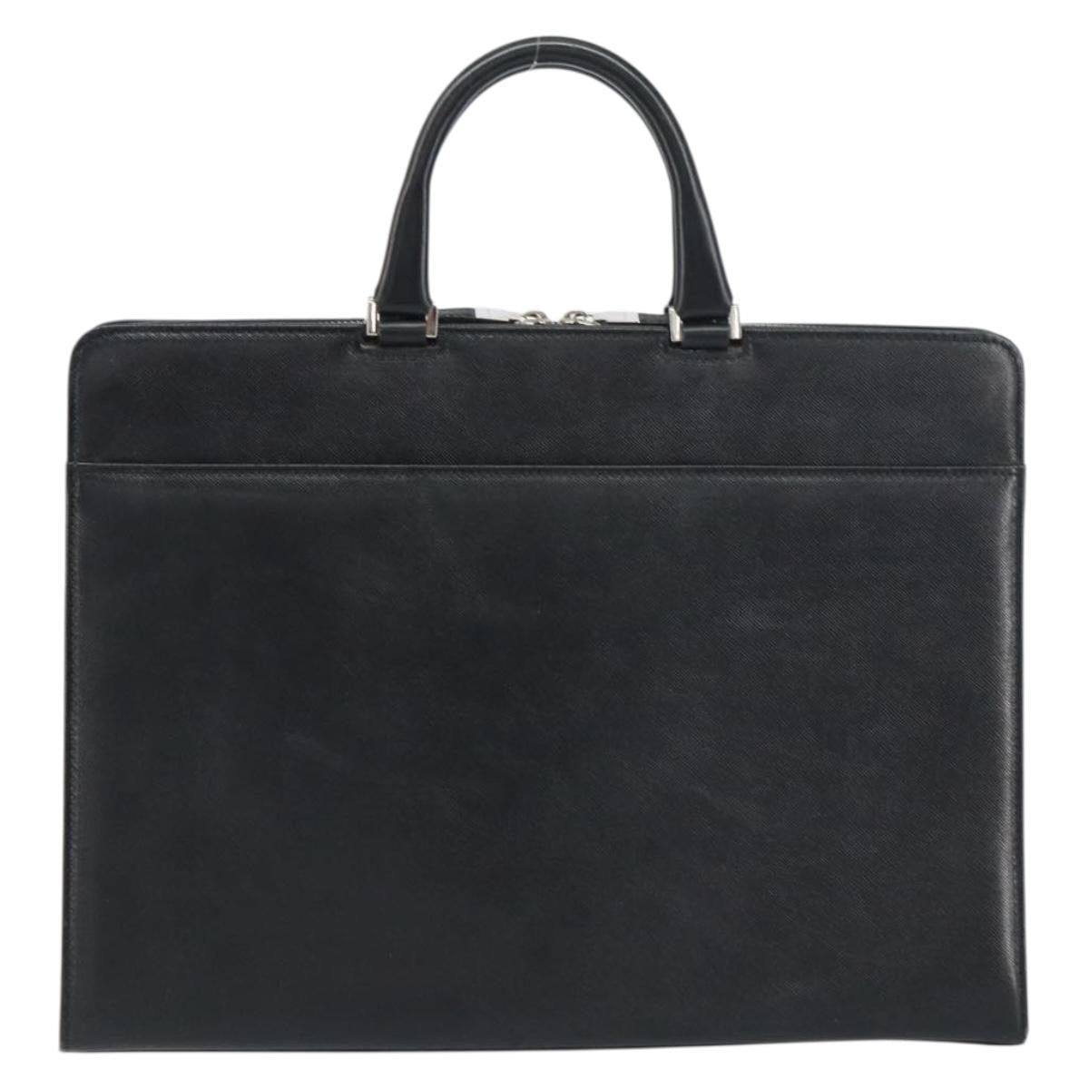 Burberry Vintage Briefcase Leather Black Leather Briefcase Bag