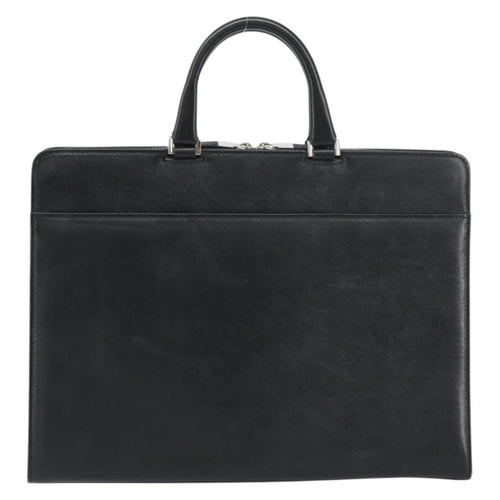 Burberry Vintage Briefcase Leather Black Leather Briefcase Bag
