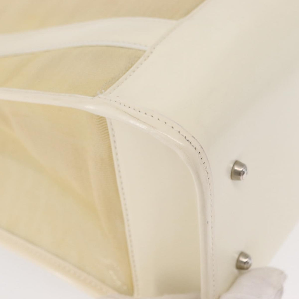 Gucci Vintage Tote Vinyl Beige Plastic Tote Bag Bag (Pre-Owned)