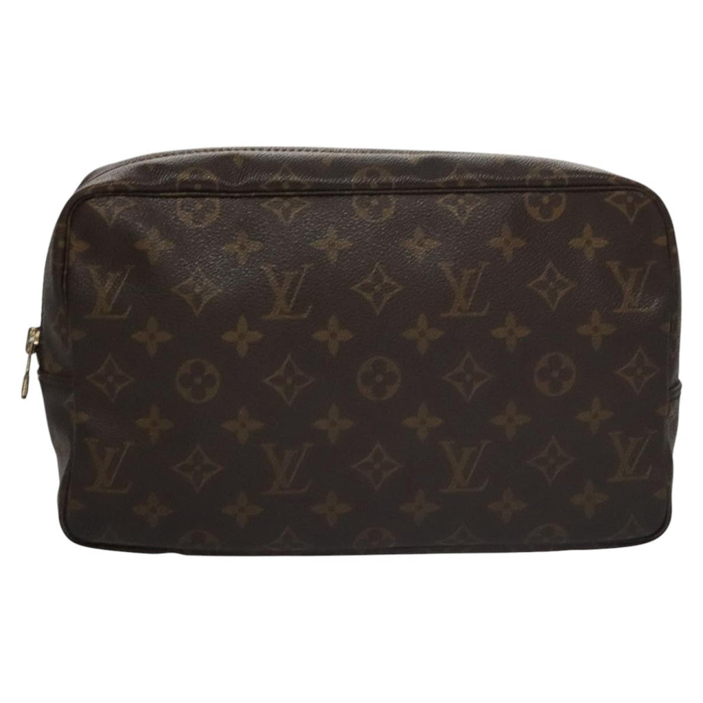 Louis Vuitton Trousse Toiletry Pouch Monogram Canvas Brown Canvas Toiletry Case Accessory
