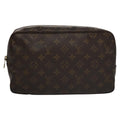 Louis Vuitton Trousse Toiletry Pouch Monogram Canvas Brown Canvas Toiletry Case Accessory