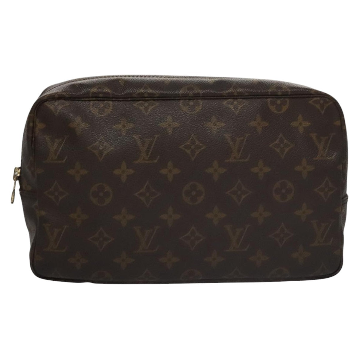 Louis Vuitton Trousse Toiletry Pouch Monogram Canvas Brown Canvas Toiletry Case Accessory