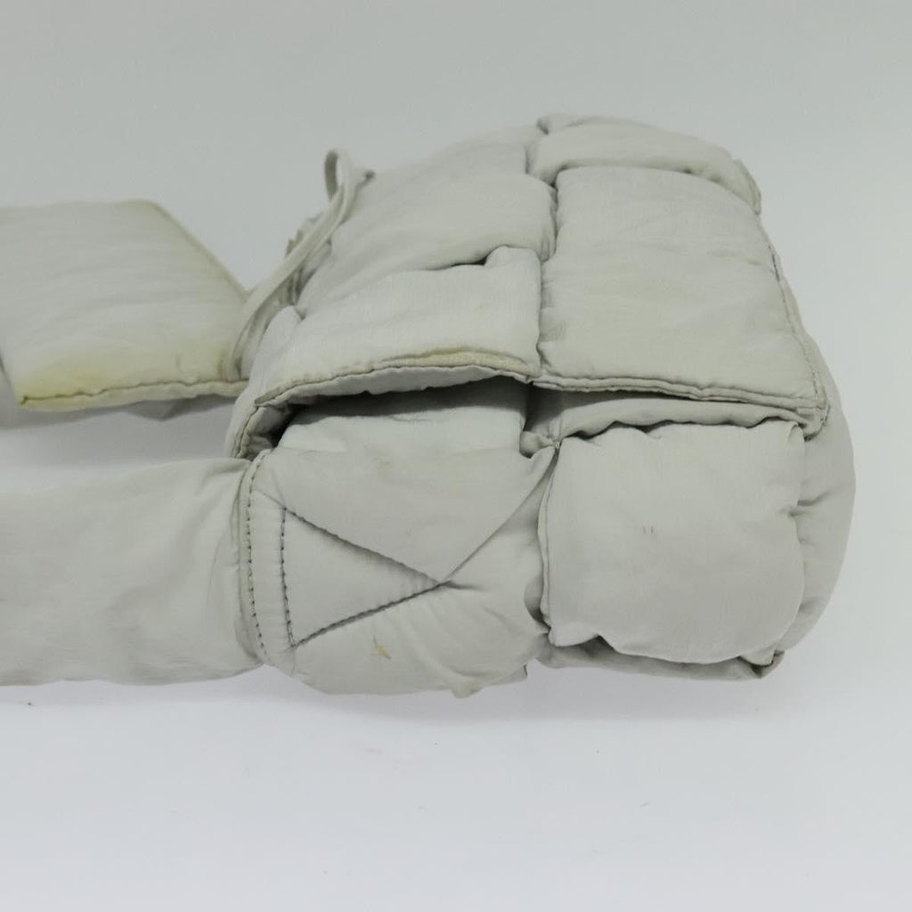 Bottega Veneta Padded Tech Cassette Crossbody Bag Intrecciato Nylon Gray Nylon Shoulder Bag Bag