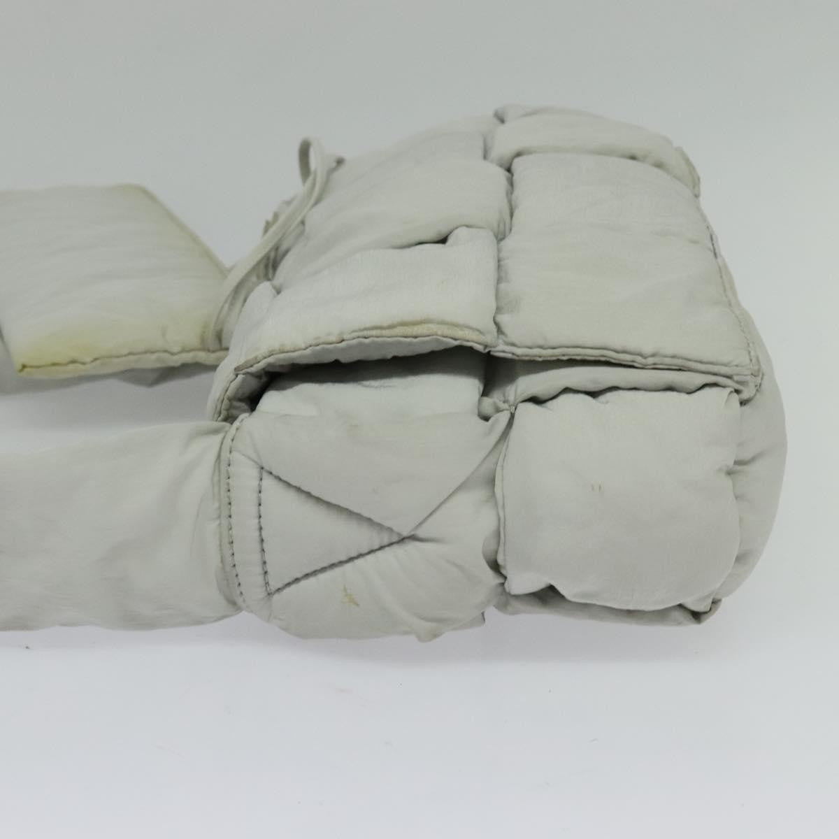Bottega Veneta Padded Tech Cassette Crossbody Bag Intrecciato Nylon Gray Nylon Shoulder Bag Bag