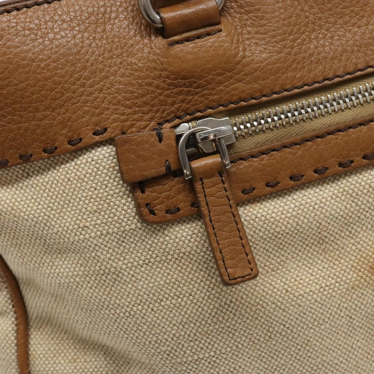 Prada Vintage Convertible Tote Canvas And Leather Beige Canvas Tote Bag Bag