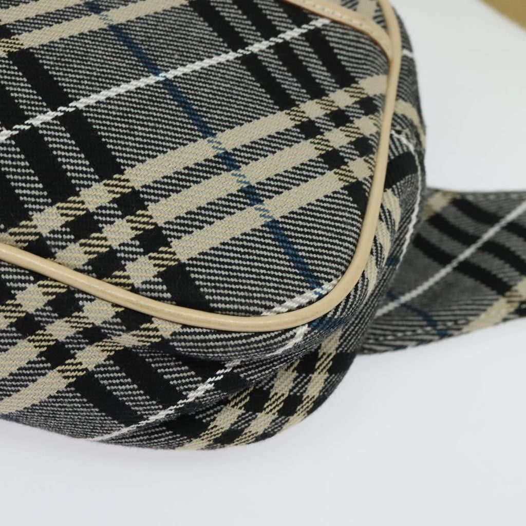 Burberry Waist Bag Vintage Check Canvas Blue Canvas Shoulder Bag