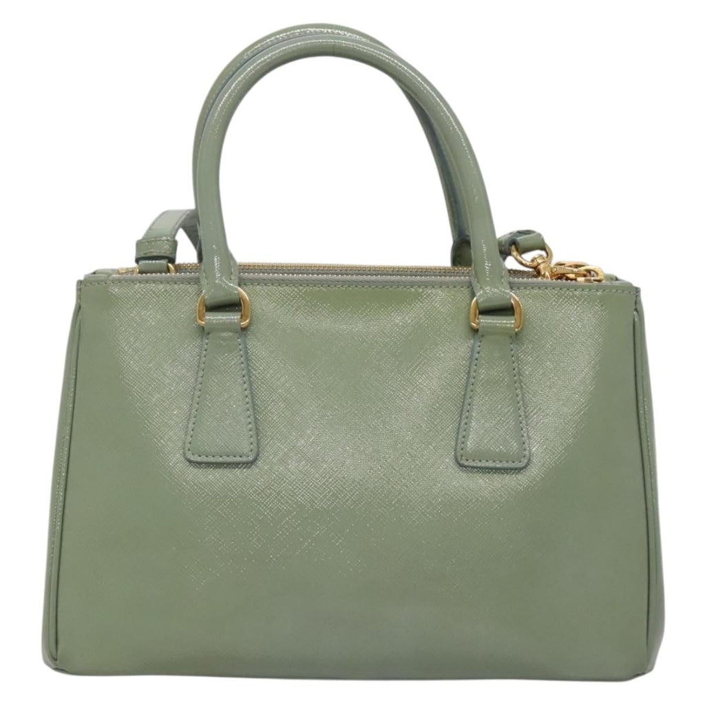 Prada Double Zip Lux Tote Saffiano Leather Gold Leather Handbag