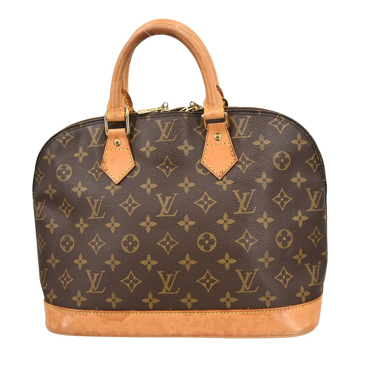 Louis Vuitton Alma Handbag Monogram Canvas Brown Canvas Handbag