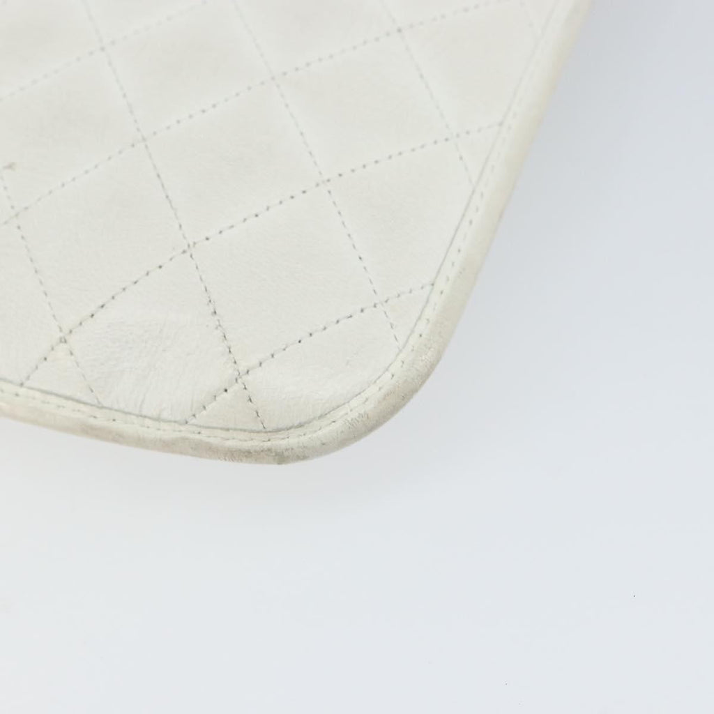 Chanel Vintage Shopper Tote Quilted Leather White Leather Tote Bag Bag