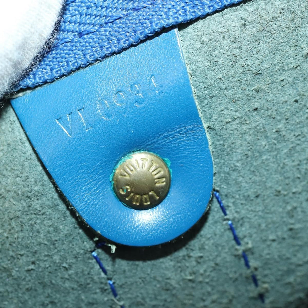 Louis Vuitton Keepall Bag Epi Leather Blue Leather Travel Bag