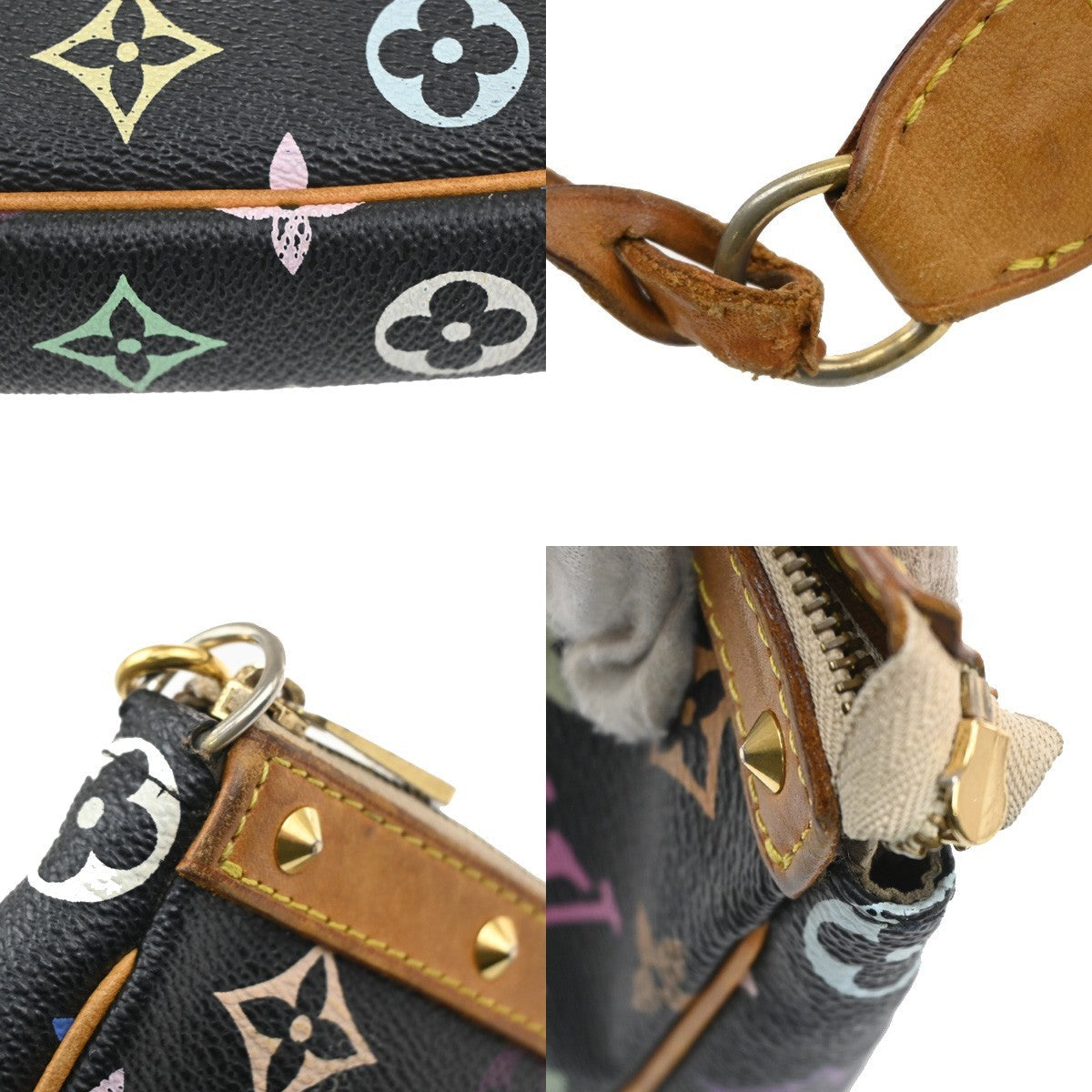 Louis Vuitton Pochette Accessoires Monogram Multicolor Multicolour Leather Clutche & Pouche Bag